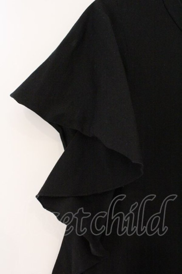 画像2: Jane Marple Dans Le Salon / High Gauge T-cloth Ruffle Sleeve OP　ワンピース M クロ O-26-03-23-094-JM-OP-OW-OS (2)