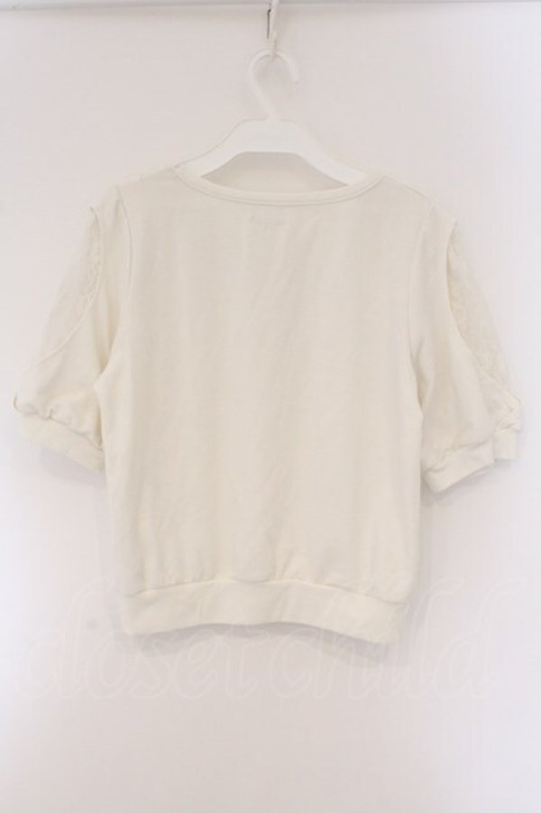画像3: axes femme / フラワーレース配色トップス M シロ O-26-03-23-097-0-TO-OW-OS (3)