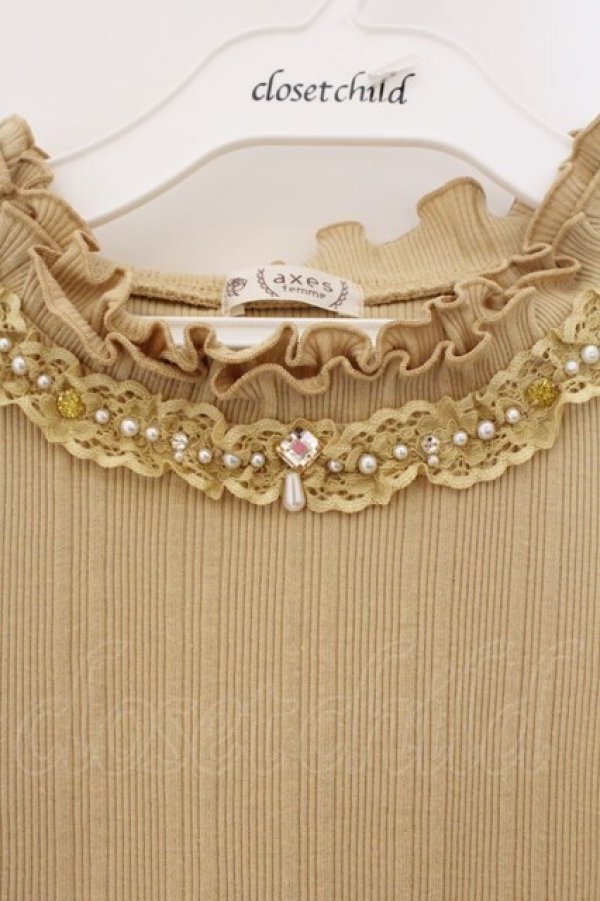 画像2: axes femme / プチスタンドリブプルオーバー M イエロー O-26-03-23-100-AX-TO-OW-OS (2)