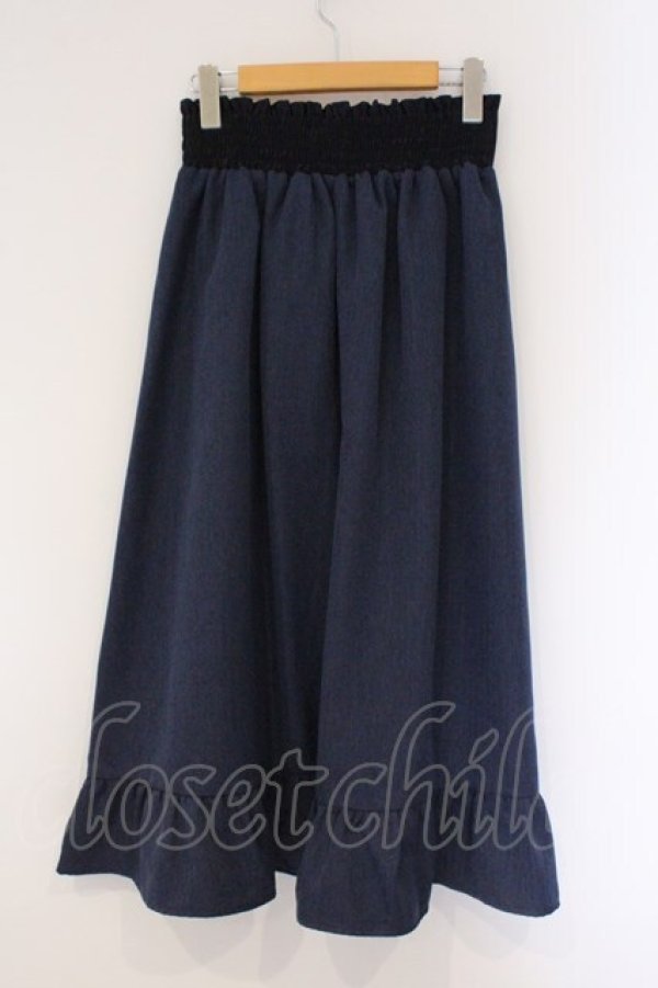 画像3: axes femme / ナポレオンモチーフロングスカート  ネイBー O-26-03-23-008-AX-SK-IG-OS (3)