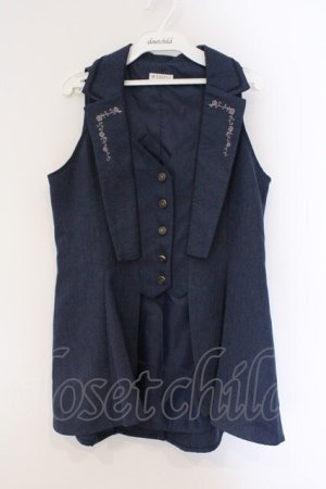 画像: axes femme / バックタックロングベスト M ネイビー O-26-03-23-009-AX-JA-IG-OS