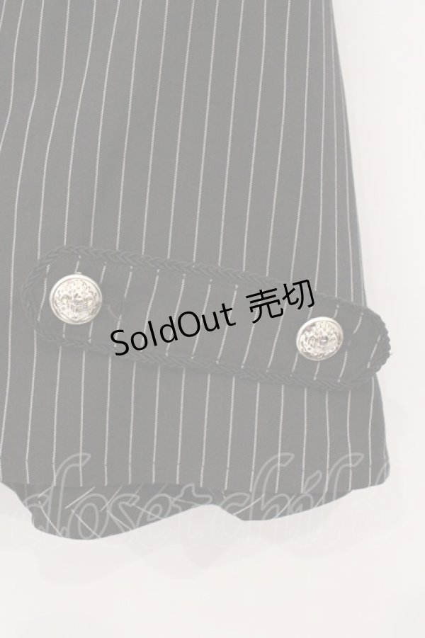 画像3: axes femme POETIQUE / ダブルボタンケープジャケット M クロ ストライプ O-26-03-23-012-AX-JA-IG-OS (3)