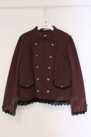 画像: axes femme / ナポレオン風ストレッチジャケット  ワイン O-26-03-23-013-AX-JA-IG-OS
