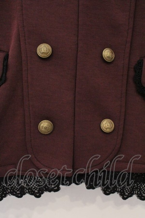 画像2: axes femme / ナポレオン風ストレッチジャケット  ワイン O-26-03-23-013-AX-JA-IG-OS (2)