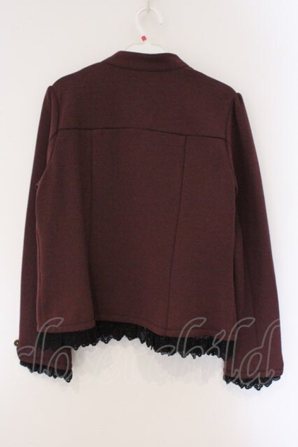 画像3: axes femme / ナポレオン風ストレッチジャケット  ワイン O-26-03-23-013-AX-JA-IG-OS (3)