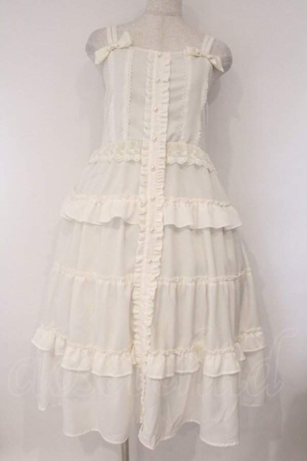 画像1: axes femme kawaii / フリルティアードワンピース  オフシロ O-26-03-23-002-AX-OP-IG-OS (1)