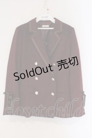 画像: axes femme / 袖レースアップジャケット  ワイン O-26-03-23-014-AX-JA-IG-OS