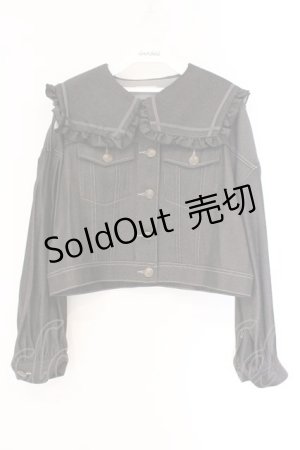 画像: axes femme POETIQUE / セーラー襟ショートブルゾン M クロ O-26-03-23-016-AX-JA-IG-OS