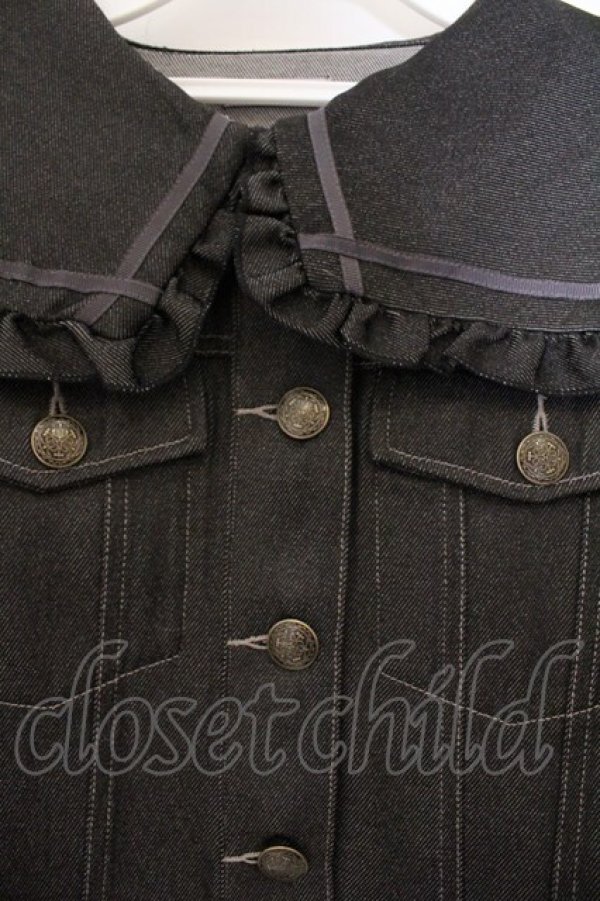 画像2: axes femme POETIQUE / セーラー襟ショートブルゾン M クロ O-26-03-23-016-AX-JA-IG-OS (2)