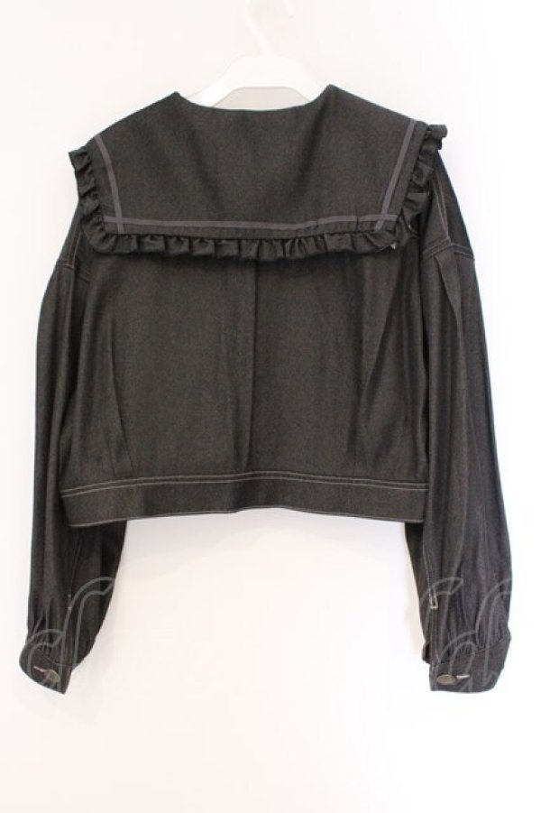 画像3: axes femme POETIQUE / セーラー襟ショートブルゾン M クロ O-26-03-23-016-AX-JA-IG-OS (3)