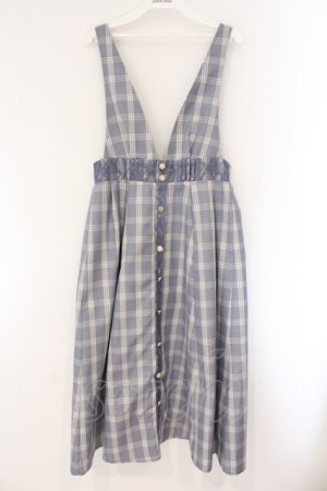 画像: axes femme / センターボタンジャンスカ  ブルー O-26-03-23-024-AX-OP-IG-OS