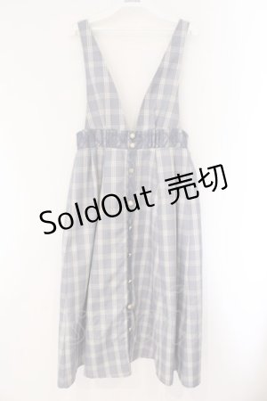 画像: axes femme / センターボタンジャンスカ  ブルー O-26-03-23-024-AX-OP-IG-OS