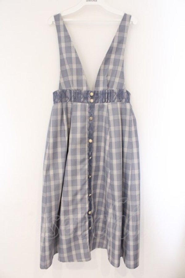 画像1: axes femme / センターボタンジャンスカ  ブルー O-26-03-23-024-AX-OP-IG-OS (1)