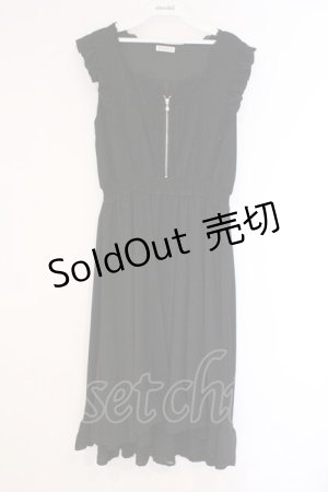 画像: axes femme / ジップデザインワンピース  クロ O-26-03-23-029-AX-OP-IG-OS