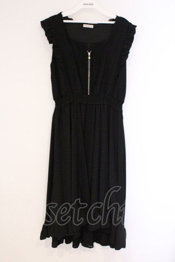 画像1: axes femme / ジップデザインワンピース  クロ O-26-03-23-029-AX-OP-IG-OS (1)