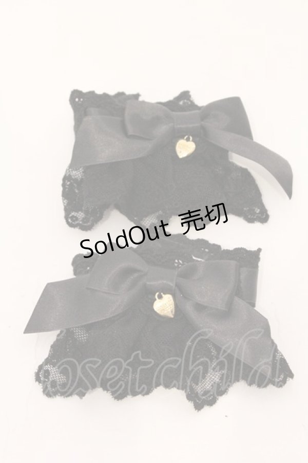 画像1: Angelic Pretty / Airy Heartはしごレースカフス  クロ O-26-03-24-022-AP-ZA-IG-OS (1)