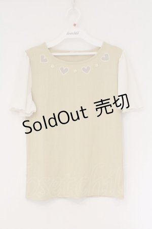 画像: axes femme POETIQUE / 透かしハートプルオーバー M イエロー O-26-03-24-025-AX-TO-OW-OS