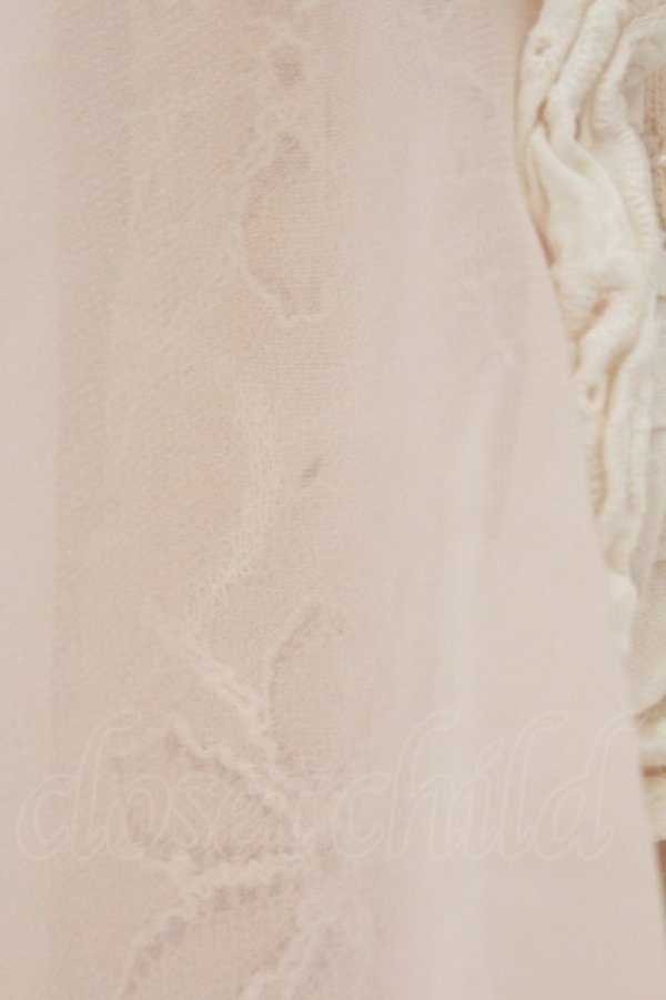 画像3: axes femme / 袖フリルカットワークレーストップス M ピンク O-26-03-24-026-AX-TO-OW-OS (3)