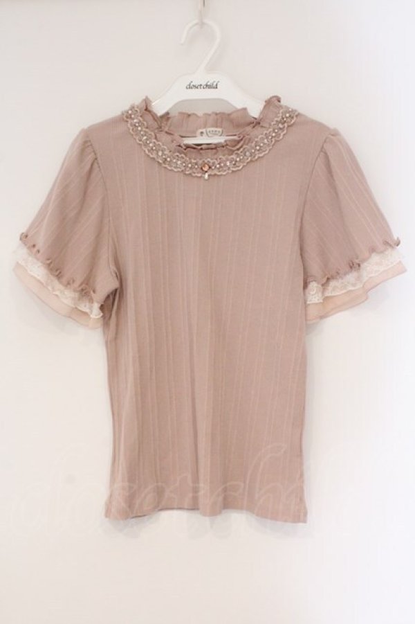 画像1: axes femme / プチスタンドリブプルオーバー F ピンク O-26-03-24-028-AX-TO-OW-OS (1)