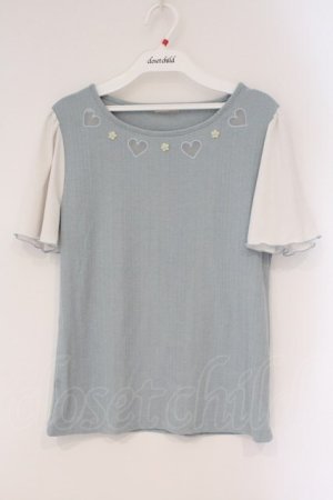 画像: axes femme POETIQUE / 透かしハートプルオーバー M グリーン O-26-03-24-029-AX-TO-OW-OS