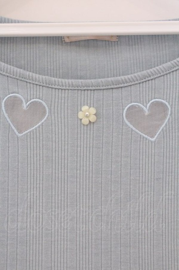 画像2: axes femme POETIQUE / 透かしハートプルオーバー M グリーン O-26-03-24-029-AX-TO-OW-OS (2)