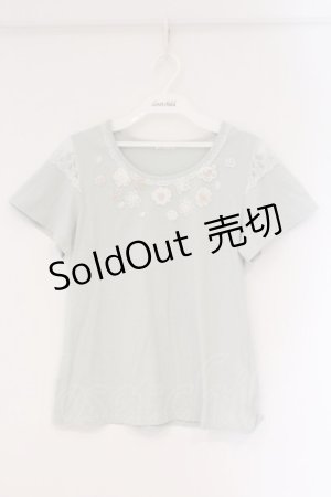 画像: axes femme / フラワーモチーフインナープルオーバー M グリーン O-26-03-24-031-AX-TO-OW-OS