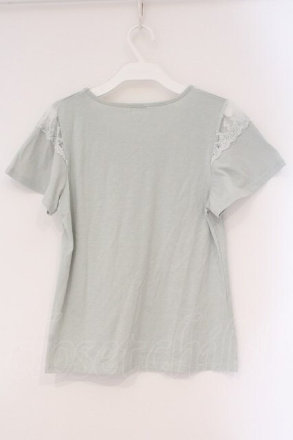 画像3: axes femme / フラワーモチーフインナープルオーバー M グリーン O-26-03-24-031-AX-TO-OW-OS (3)