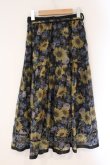 画像3: axes femme / ひまわり柄シアースカート M クロ系 O-26-03-24-036-AX-SK-OW-OS (3)