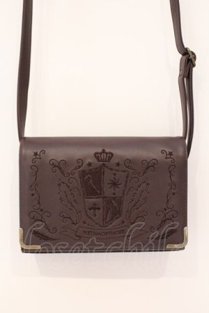 画像: metamorphose / エンブレム刺繍ポシェット  ブラウン O-26-03-24-004-ME-BG-OW-OS