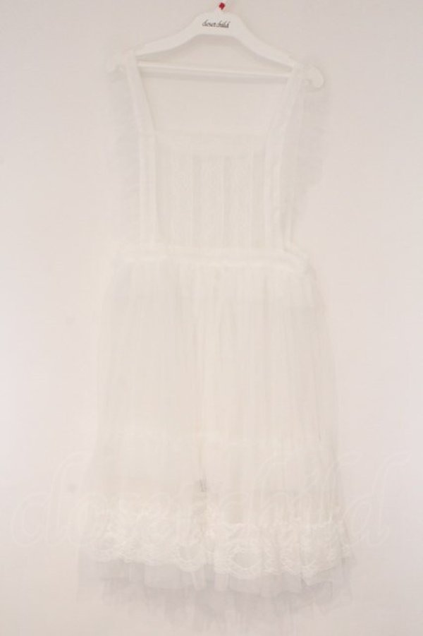 画像1: FLC / 星名桜子 hsチュールエプロンジャンスカ M シロ O-26-03-24-047-LO-OP-OW-OS (1)