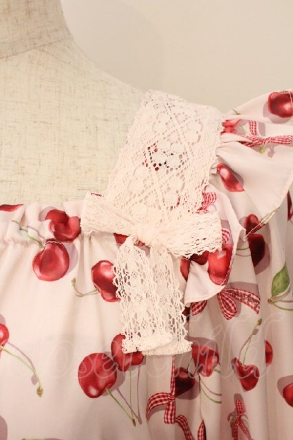 画像2: Emily Temple cute / Shadow Cherryロングワンピース M ピンク O-26-03-24-051-ET-OP-OW-OS (2)