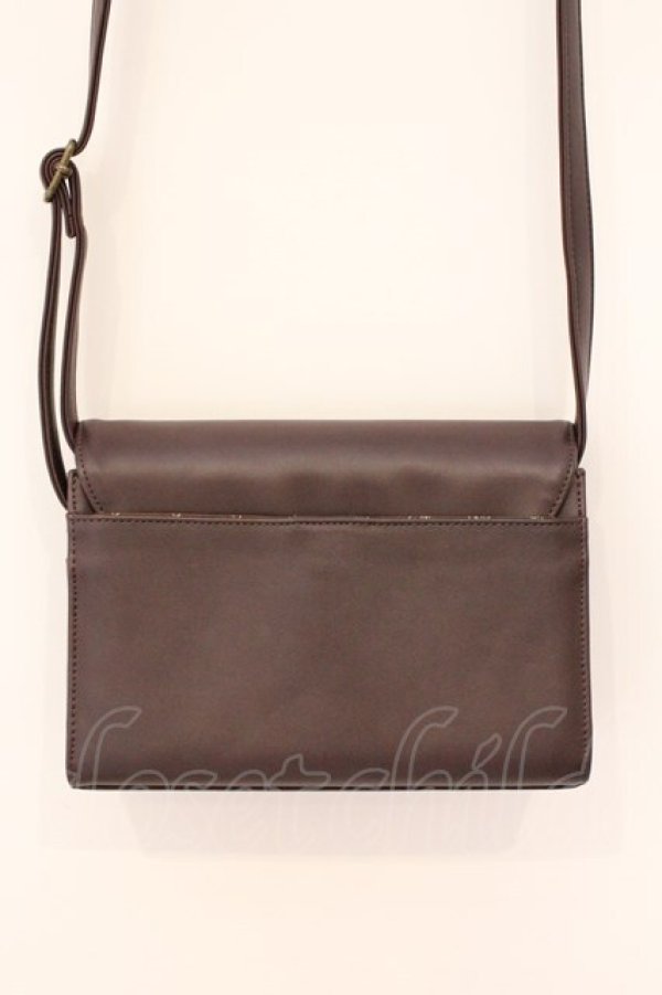 画像4: metamorphose / エンブレム刺繍ポシェット  ブラウン O-26-03-24-004-ME-BG-OW-OS (4)