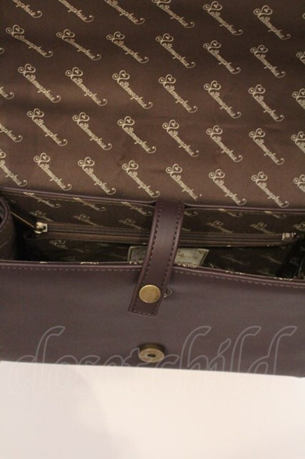 画像5: metamorphose / エンブレム刺繍ポシェット  ブラウン O-26-03-24-004-ME-BG-OW-OS (5)