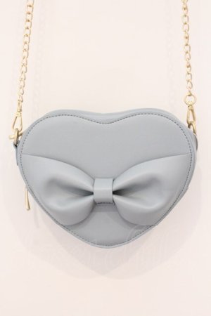 画像: m petit by misako / ハートポシェット  サックス O-26-03-24-005-0-BG-OW-OS