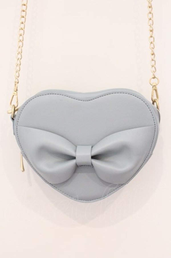 画像1: m petit by misako / ハートポシェット  サックス O-26-03-24-005-0-BG-OW-OS (1)