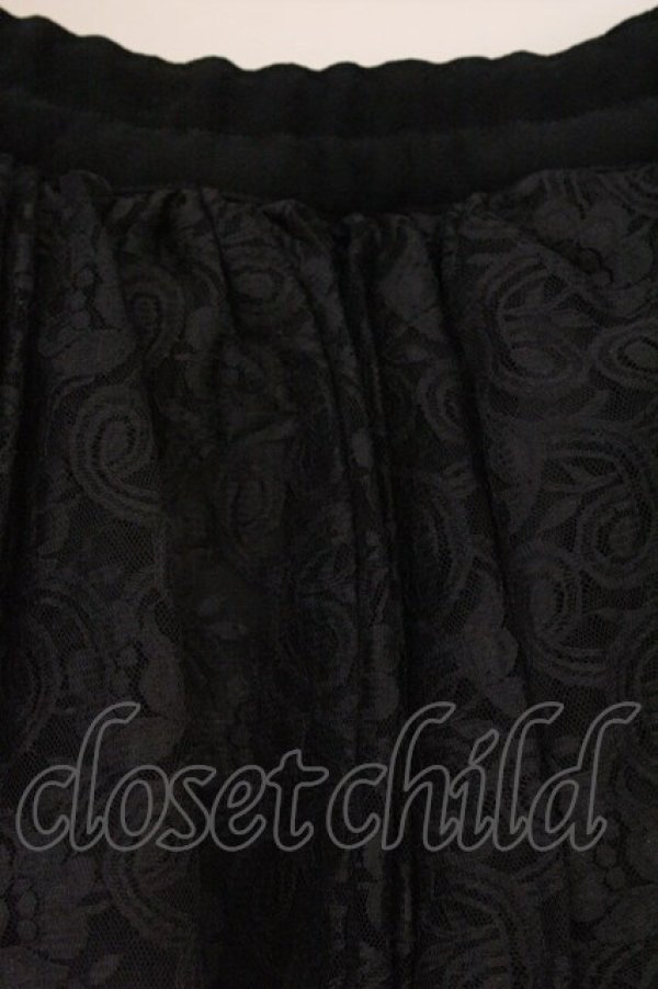 画像3: MARBLE / パニエ入り５段フリルロングボリュームスカート  ブラック O-26-03-24-056-GO-SK-OW-OS (3)