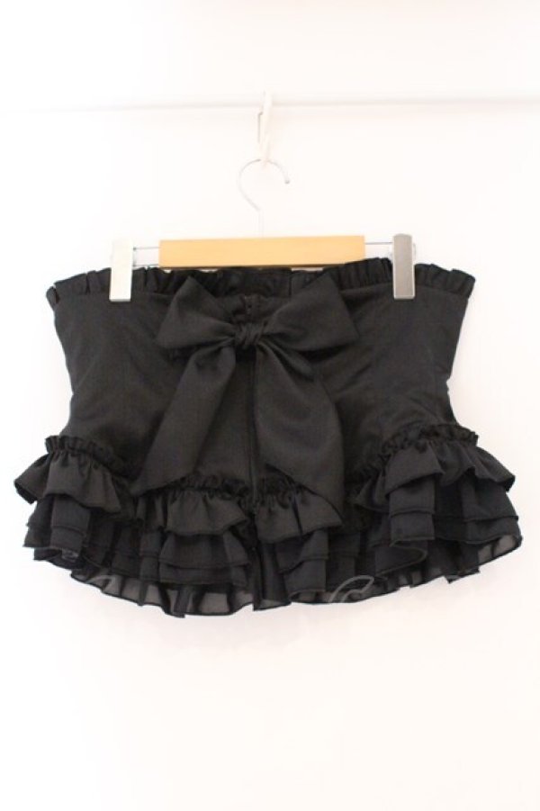 画像3: MARBLE / 総フリル編み上げコルセット  ブラック O-26-03-24-057-GO-TO-OW-OS (3)