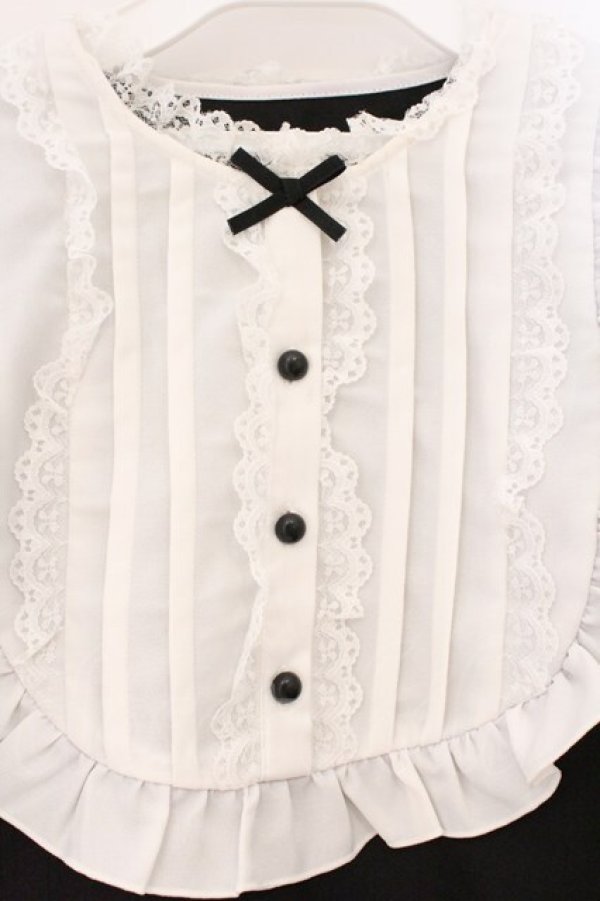 画像2: DearMyLove / ラウンドフリルメイドブラウス 3L クロ×シロ O-26-03-24-062-EL-TO-OW-OS (2)