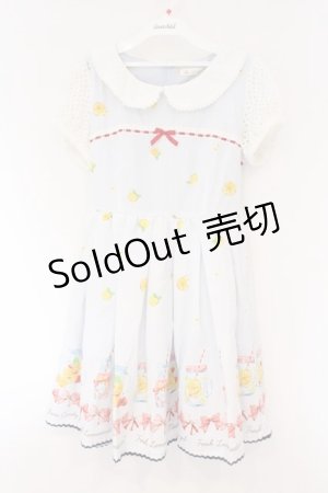 画像: Ank Rouge / フルーツ柄ワンピース M サックス O-26-03-24-067-CA-OP-OW-OS