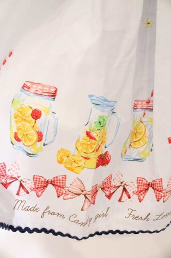 画像3: Ank Rouge / フルーツ柄ワンピース M サックス O-26-03-24-067-CA-OP-OW-OS (3)