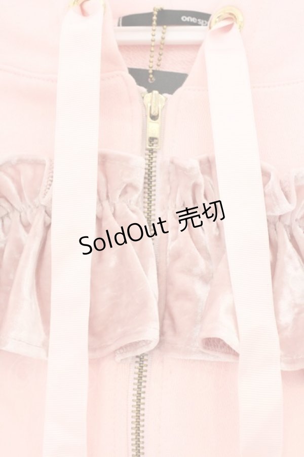 画像2: one spo / ベロアフリルパーカー M ピンク O-26-03-24-073-LO-TO-OW-OS (2)