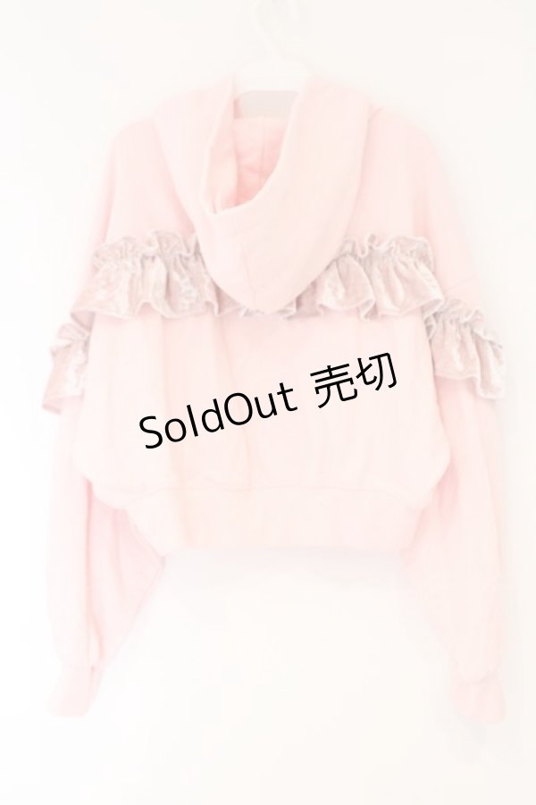 画像3: one spo / ベロアフリルパーカー M ピンク O-26-03-24-073-LO-TO-OW-OS (3)