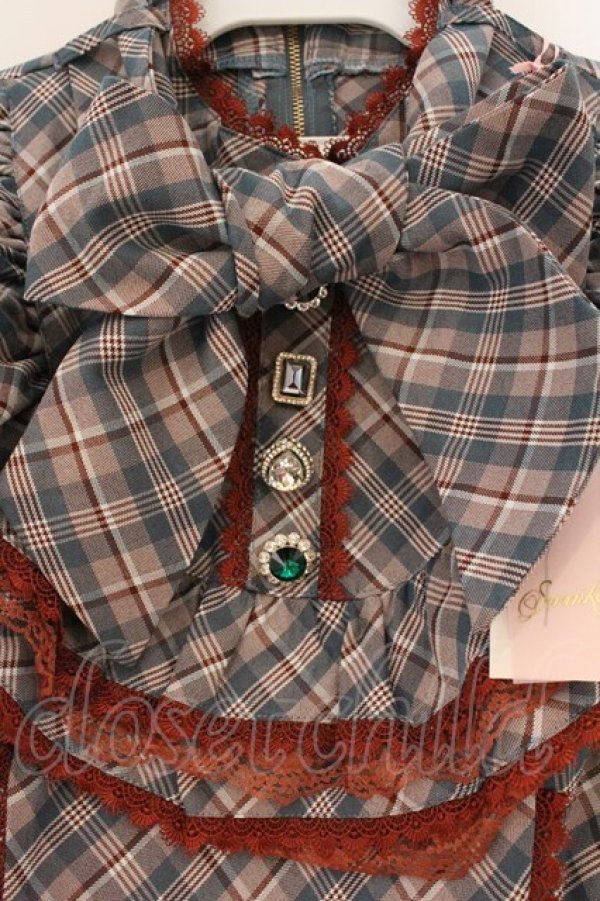 画像2: Swankiss / DC romanchec O/P　ワンピース F ブルーチェック O-26-03-24-074-CA-OP-OW-OS (2)