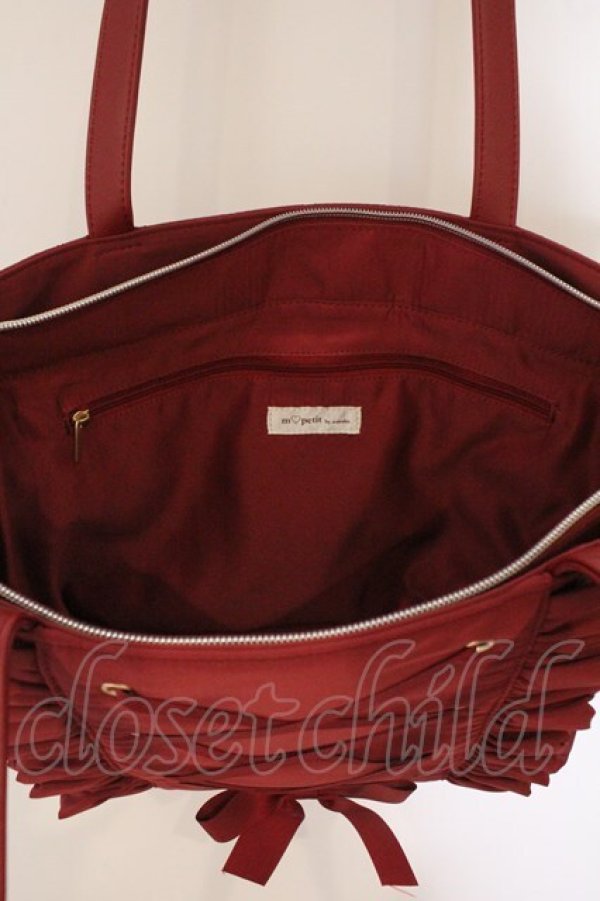 画像4: m petit by misako / キルティングレースアップトートバッグ  アカ O-26-03-24-006-LO-BG-OW-OS (4)