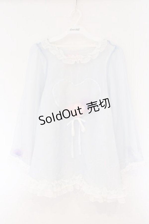 画像1: Swankiss / HB cable flower O/P　ワンピース F サックス O-26-03-24-076-CA-OP-OW-OS (1)