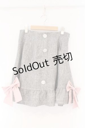 画像: DearMyLove / ビジューボタンフレアスカート LL グレー O-26-03-24-078-EL-SK-OW-OS