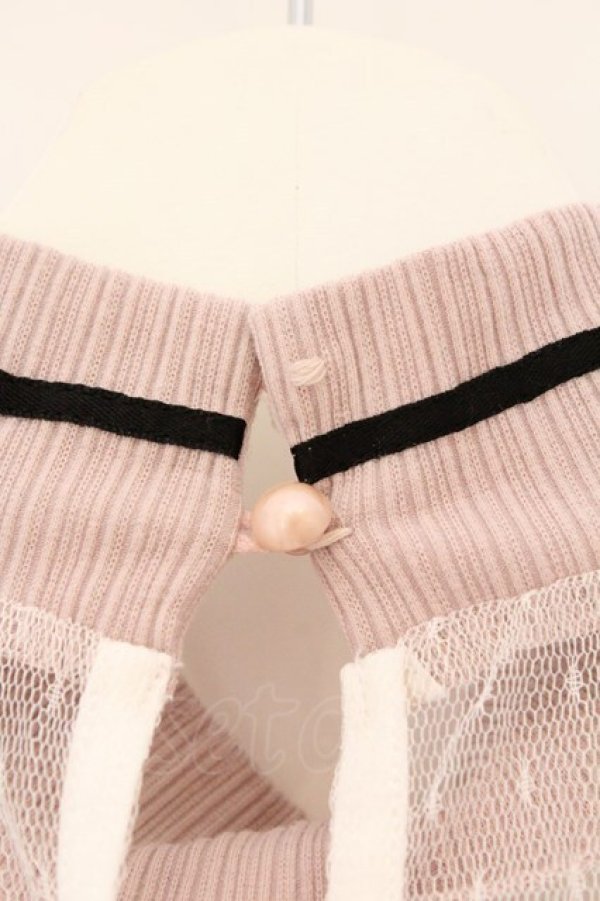 画像4: Ank Rouge / チュール切替テレコカットソー M ピンク O-26-03-24-085-CA-TO-OW-OS (4)