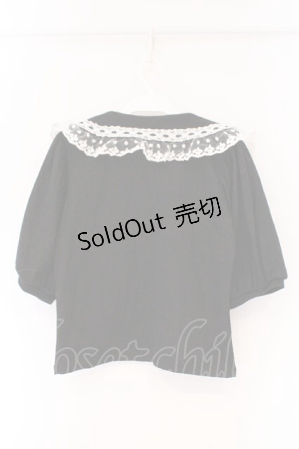 画像3: DearMyLove / レースフリル襟上品リブカットソー L クロ O-26-03-24-086-EL-TO-OW-OS (3)