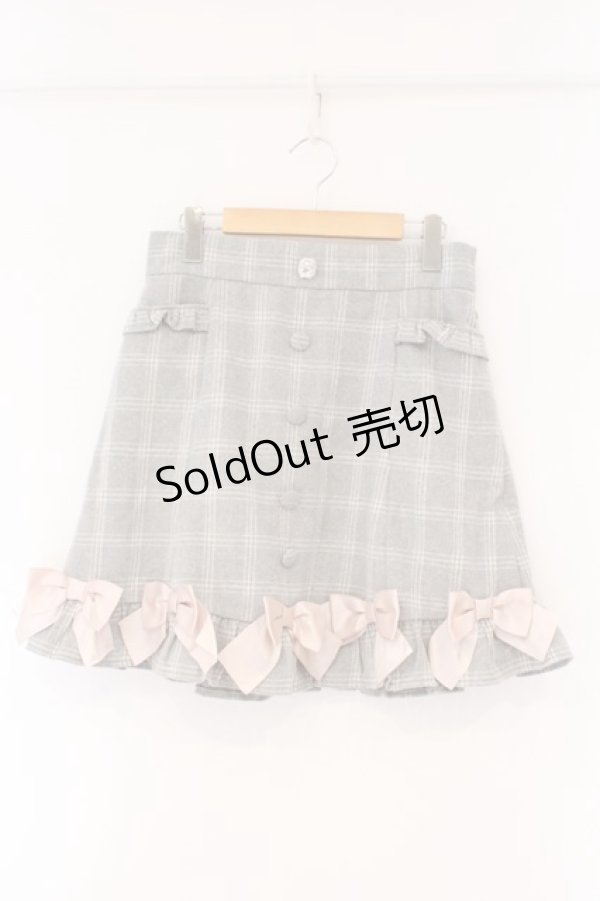 画像1: DearMyLove / 裾リボンスカート 3L グレー O-26-03-24-087-EL-SK-OW-OS (1)
