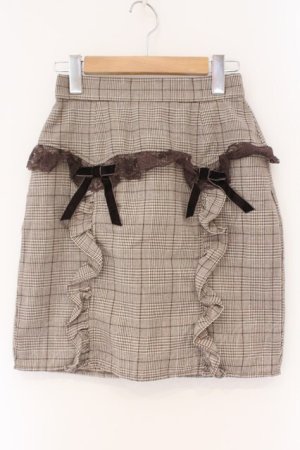 画像: Ank Rouge / 2つリボンスカート M ブラウン O-26-03-24-089-CA-SK-OW-OS